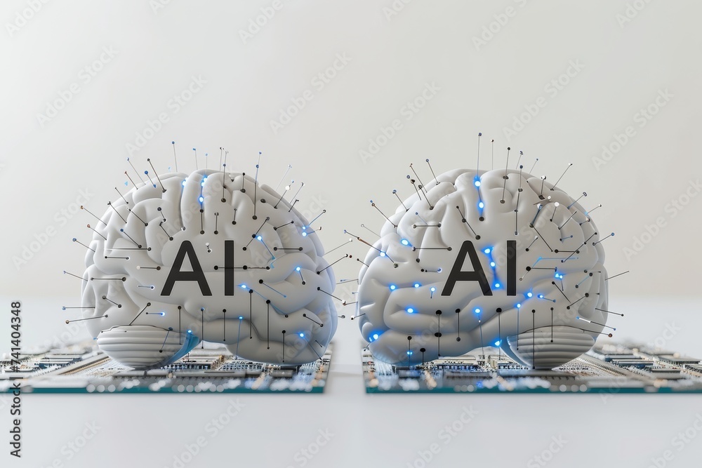 AI Brain Chip bci. Artificial Intelligence brain tumor awareness ...