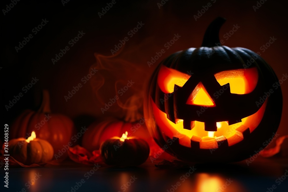 HAppy Halloween pumpkin pattern ai generated HAppy Halloween pumpkin pattern ai generated