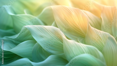 Arctic Breeze  Whispering patterns in swirly banana leaf macro  tranquil cool hues.