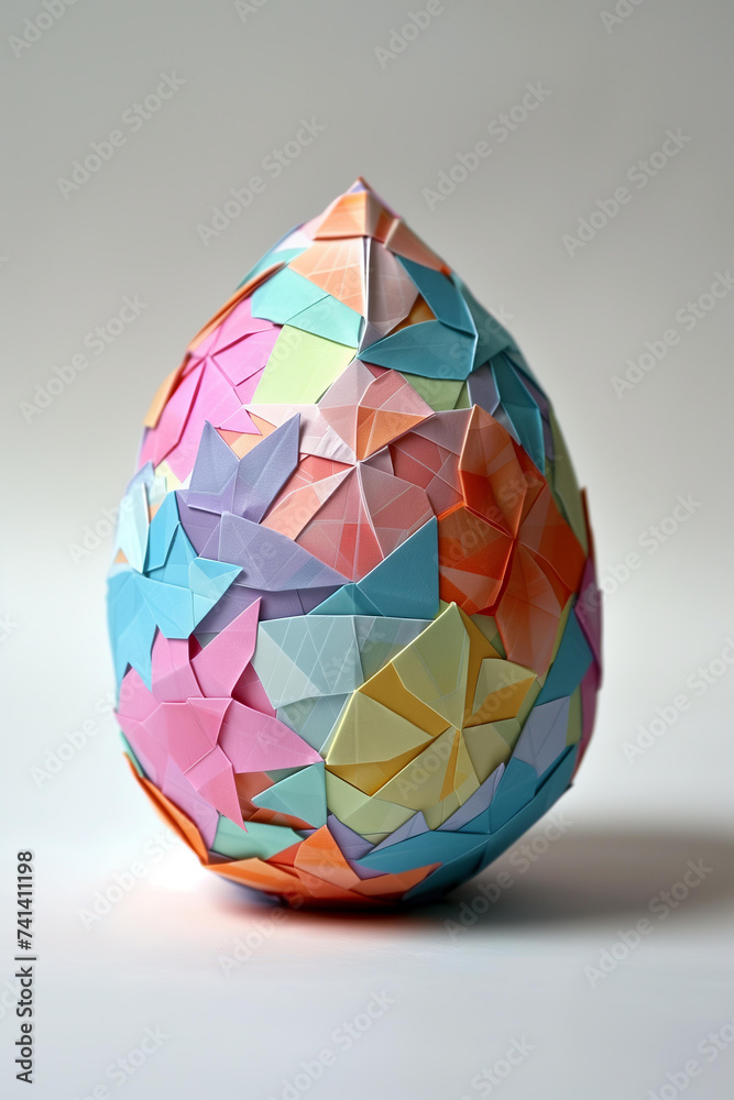 Easter egg made of paper using origami technique
Easter egg made of paper using origami technique