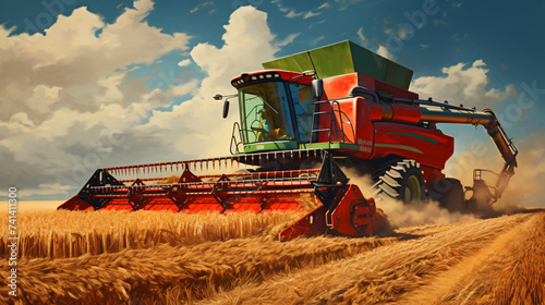 harvesting combine