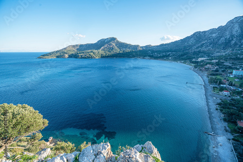 Quadro su tela Scenic views from ancient Amos which was a settlement of ancient Caria, located near the modern town of Turunç, Marmaris, Turkey