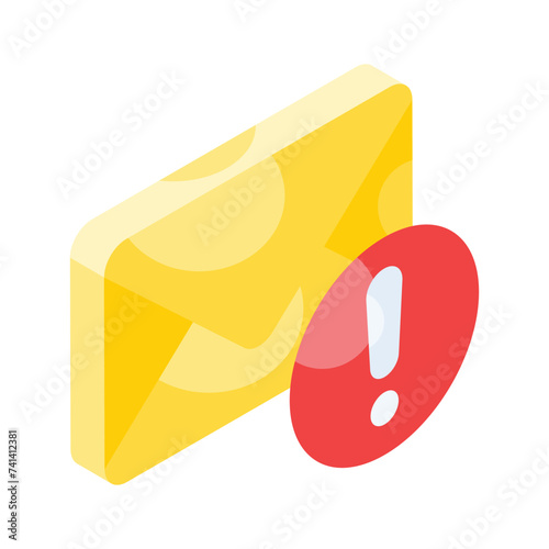Spam mail isometric icon design ready for premium use