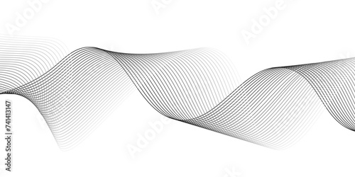 Abstract background with monochrome wave lines,Equalizer for music, showing sound waves with musical waves,Curve wave seamless pattern. Line art striped graphic template.Abstract business wave curve l