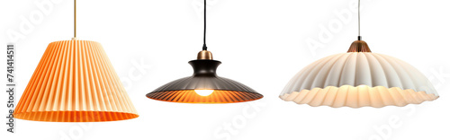 Set of pendant ceiling lamp shades, cut out