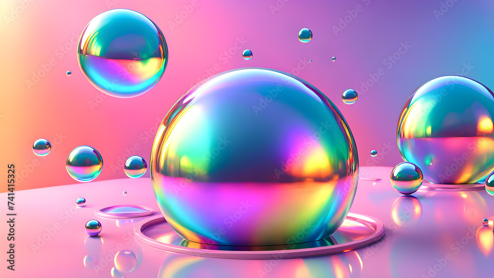transparent-soap-bubbles-displaying-perfect-circles-with-rainbow-reflections-captured-in-holographic transparent-soap-bubbles-displaying-perfect-circles-with-rainbow-reflections-captured-in-holographic