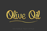 Olive Oil 3d text effect, luxury style template