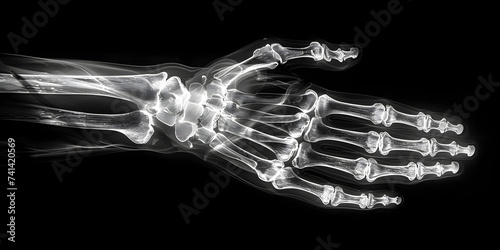human skeletal hand, normal radiography of hand and wrist bones, © Mustafa