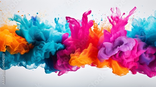 Bright and colorful marble paint ink splash background with vibrant hues for creative inspiration