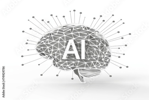 AI Brain Chip silicon germanium. Artificial Intelligence information management mind depth first search axon. Semiconductor it maintenance circuit board ntp server photo