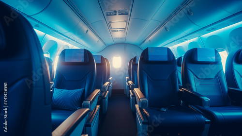 empty airplane interior