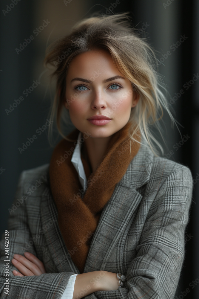 Close Up Face of a Young Beautiful Woman with Blonde Hair Looking at Camera Close Up Face of a Young Beautiful Woman with Blonde Hair Looking at Camera