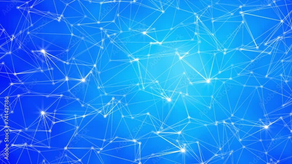 Blue Plexus background. Technology network background. Seamless loop Blue Plexus background. Technology network background. Seamless loop