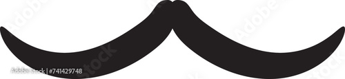 Moustache vector icon. Black retro style mustache. Shave barber vintage man face photo