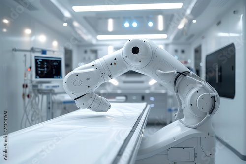 Robots assist in medical imaging procedures, enhancing the accuracy and efficiency of diagnostic processes