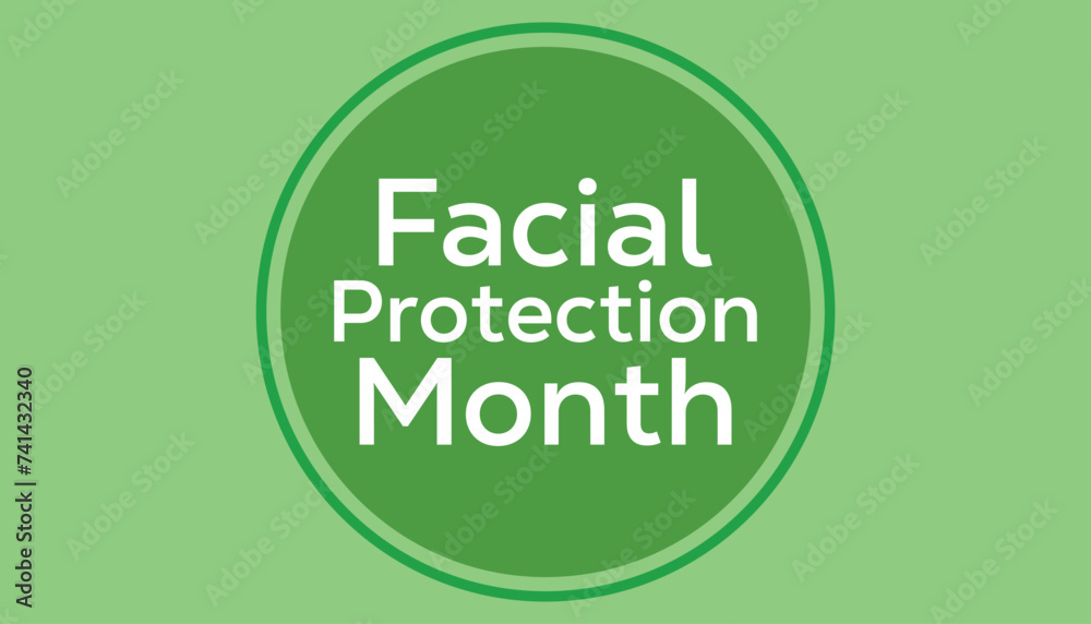 National Facial Protection Month observed every year in April. poster, card and background vector illustration design. National Facial Protection Month observed every year in April. poster, card and background vector illustration design.