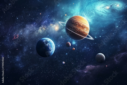 Planets in Space Composition