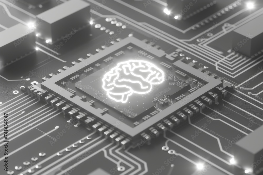 AI Brain Chip visionary development. Artificial Intelligence smart ...