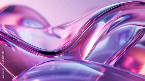 A purple abstract background created with purple glass. A purple and blue liquid surface on a flat surface, in the style of vray tracing, dynamic energy flow. Abstract background, texture. Generated b © Ailee Tian