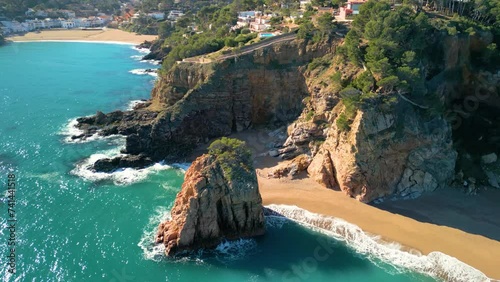 beaches of Spain, aerial views, beach, nudist, naturist photo