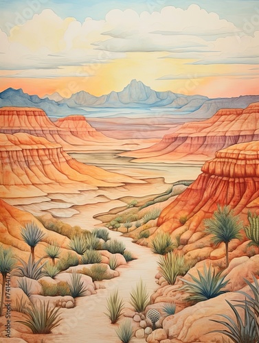 Bohemian Desert Plateau Prints: Elevated Views of Desert Plateau Art