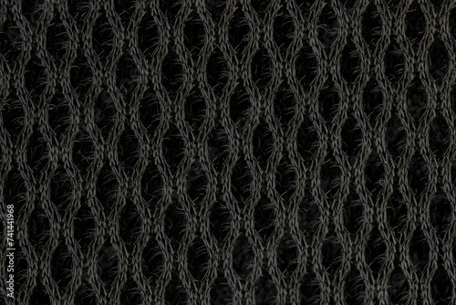soft black ventilated mesh fabric with holes photo