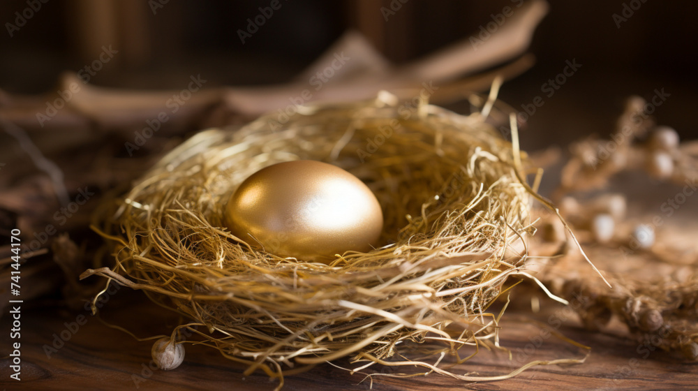 Golden egg in nest, Generative ai, golden egg, Golden egg in nest, Generative ai, golden egg,
