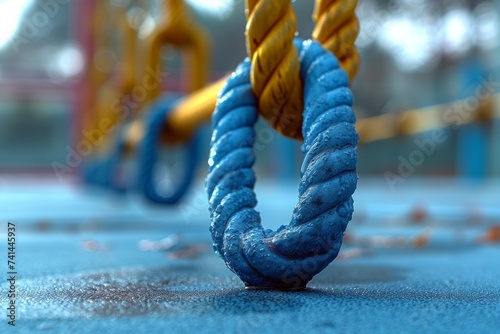 Close Up of Rope on Playground