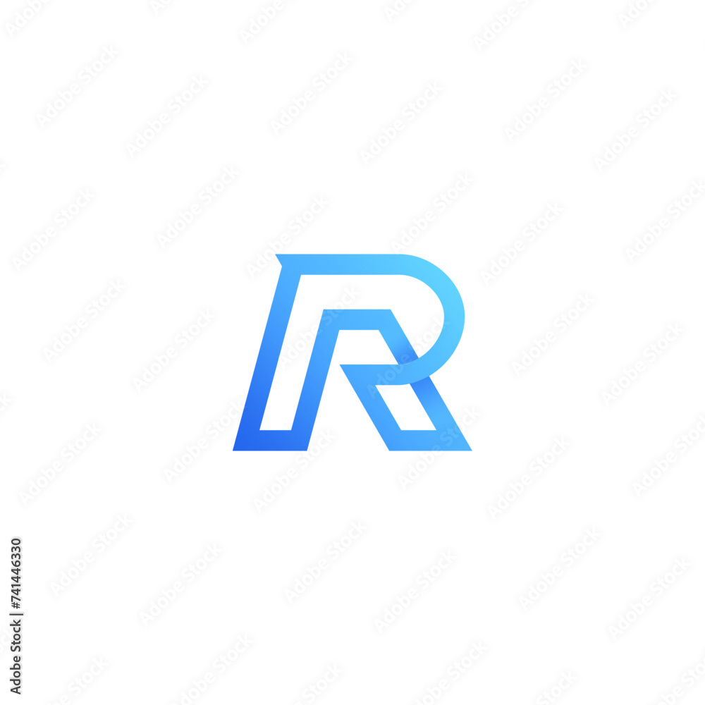 Letter RA or AR with simple line concept logo vector icon Letter RA or AR with simple line concept logo vector icon