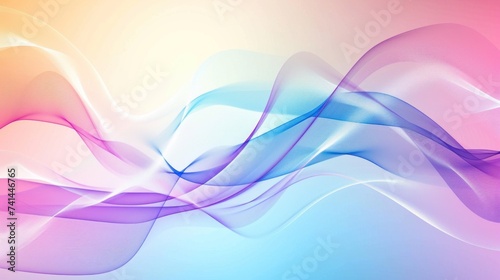 Trendy gradient smoke wave , colorful background. soft lines creative smoke swoosh style.