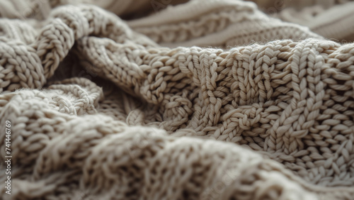 Handcrafted Harmony: A High-Resolution Knitted Background