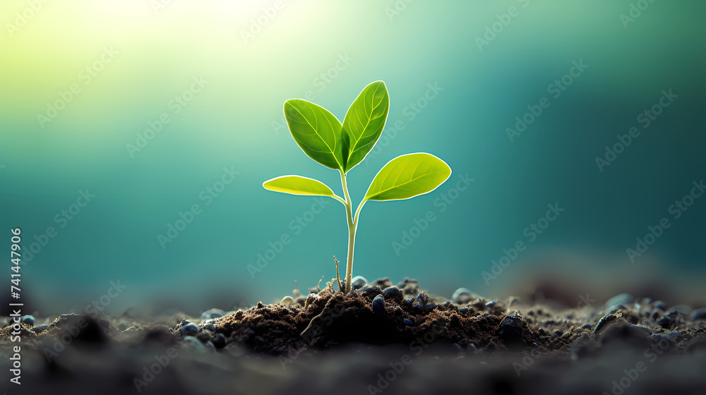 Green saplings sprout creative entrepreneurial investment success Green saplings sprout creative entrepreneurial investment success