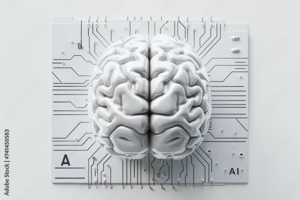 AI Brain Chip semantic memory. Artificial Intelligence cryptography ...