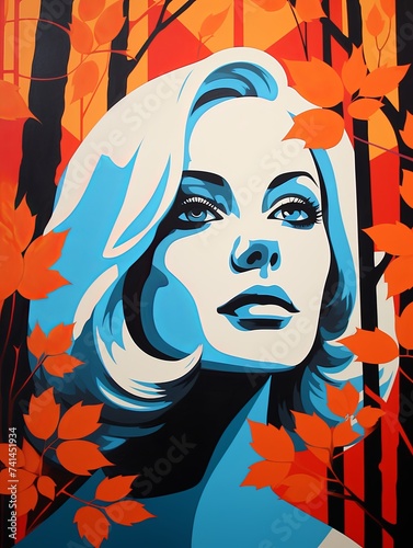 Pop Trees  Retro Pop Art Portraits with Modern Flair in Forest Wall Art