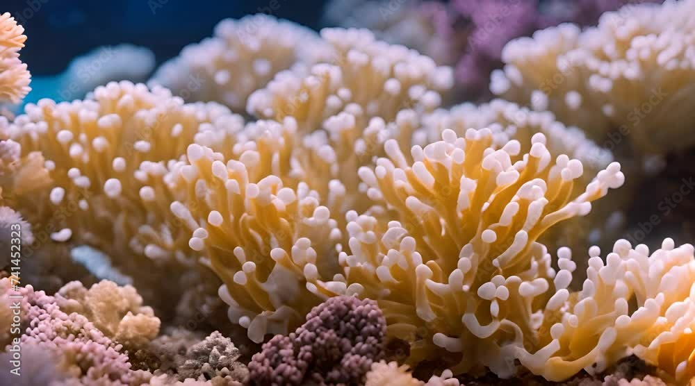 Underwater Scene With Coral Reef And Exotic Fishes Underwater Scene With Coral Reef And Exotic Fishes