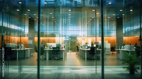 Wallpaper Mural Office space with glass walls Torontodigital.ca