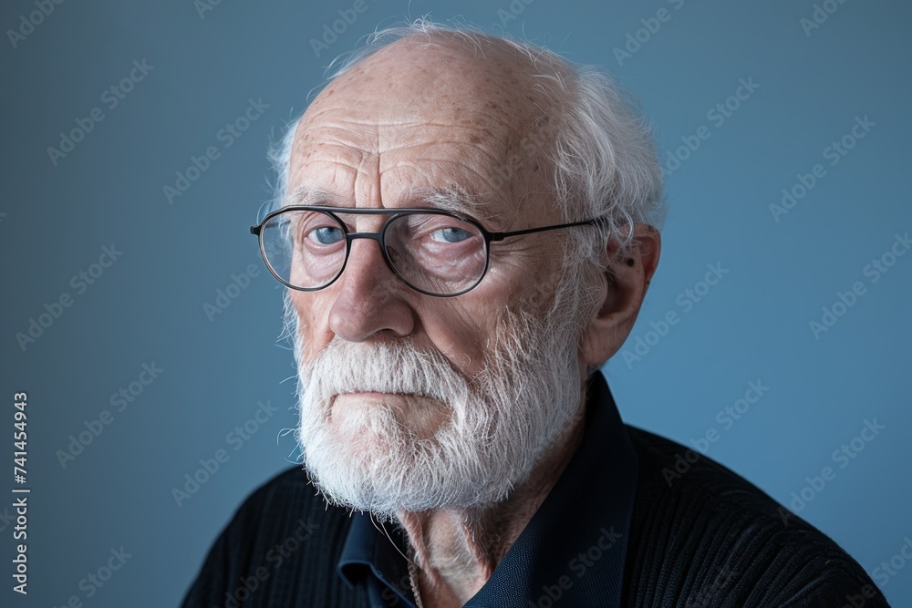 Older Man With White Beard and Glasses
