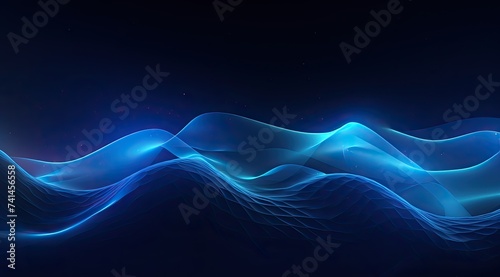 Abstract blue wave background illustration
