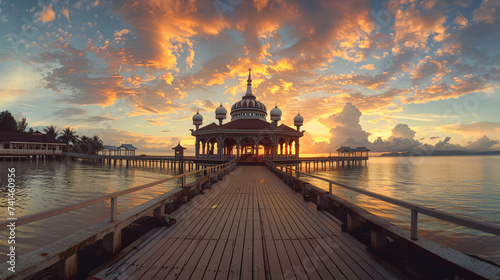 A great panorama scenery of sunset view.