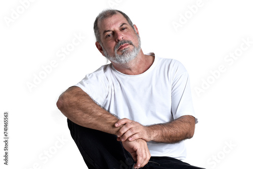 white beard man on white background © Giovanni.Seabra