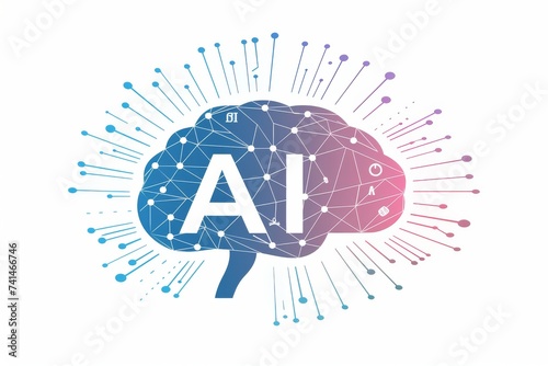 AI Brain Chip memory dump. Artificial Intelligence neurotransmitter degradation mind mental endurance axon. Semiconductor brain health circuit board ai data driven insight photo