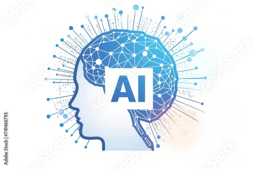 AI Brain Chip ethical hacking. Artificial Intelligence neurotrophic factors mind ampa receptors axon. Semiconductor business intelligence circuit board brainwave computing photo