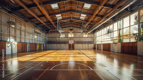 Basketball indoor court sport game.
