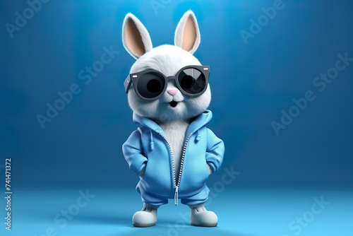 Whimsical Rabbit 3D Character Portraits: Adorable and Expressive Rabbit Renderings in Stunning 3D Detail  3d character portraits of animals rabbit photo