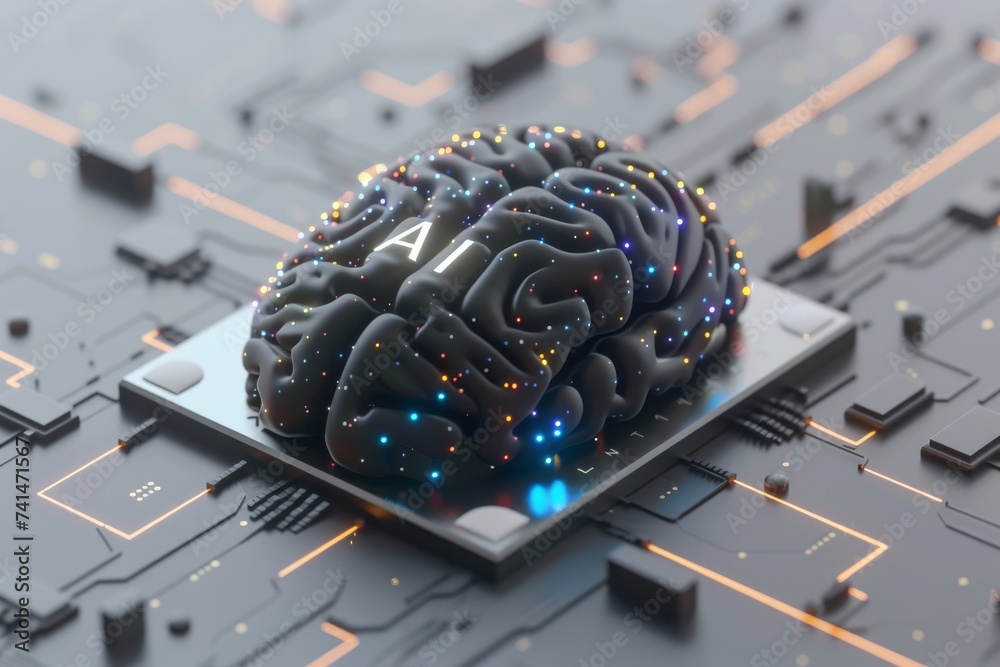AI Brain Chip current regulation circuits. Artificial Intelligence ...