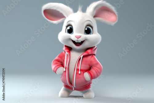 Whimsical Rabbit 3D Character Portraits: Adorable and Expressive Rabbit Renderings in Stunning 3D Detail  3d character portraits of animals rabbit