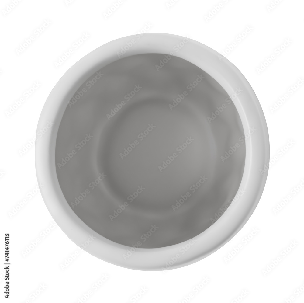 Bath accessory. Ceramic toothbrush holder isolated on white, top view Bath accessory. Ceramic toothbrush holder isolated on white, top view