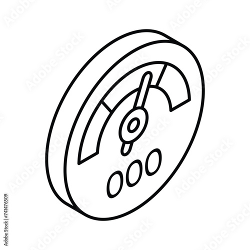 Grab this carefully crafted speedometer vector in modern and editable style, speed indicator sign