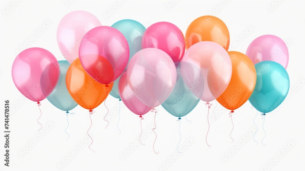 Colorful balloons floating in the air, perfect for festive occasions