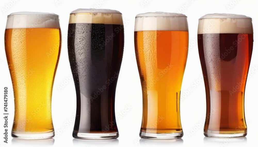 glass of beer isolated on white background glass of beer isolated on white background